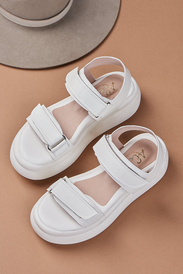 Sandalia Antonela Velcro Talco