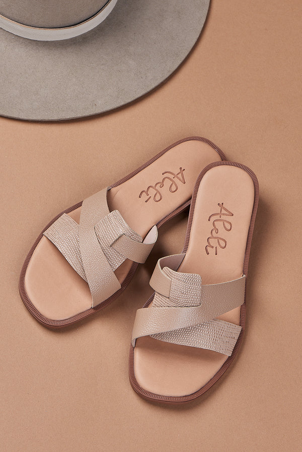 Sandalia Aurora Cuero Capuchino