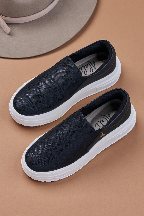 Mocasín Victoria Negro Pitón