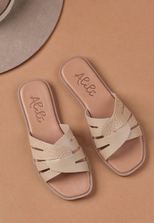 Sandalia Aria Cuero Taupe