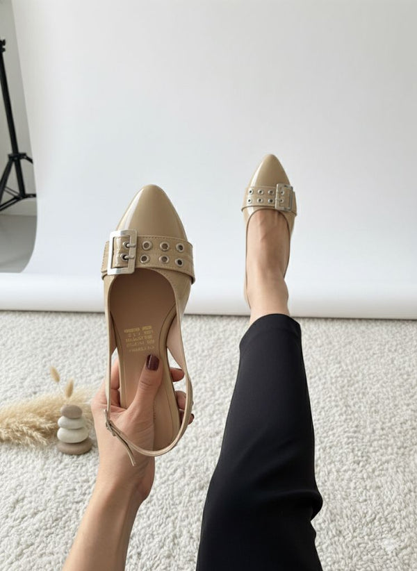 Stilettos  Charol Beige